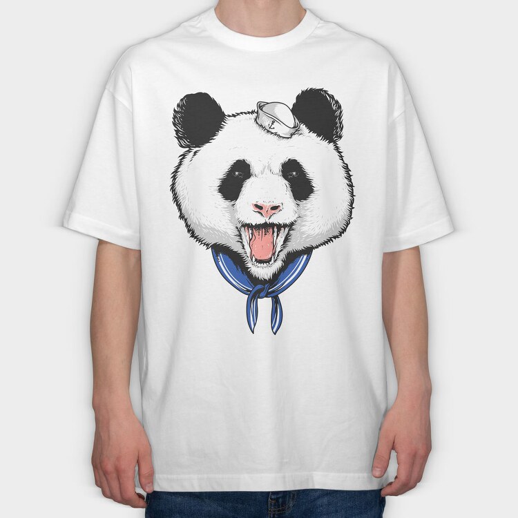 Panda Sailor Roar, Tricou Oversize Barbati (Unisex)