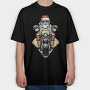 Santa Biker, Tricou Oversize Barbati (Unisex)