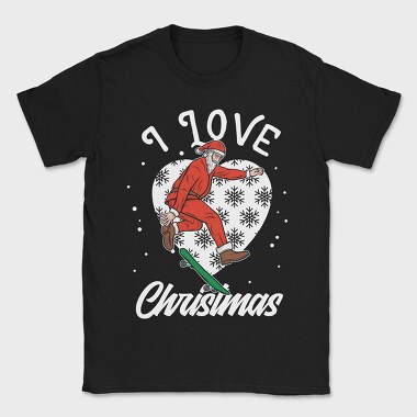 Santa Skate Snow, Tricou Barbati (Unisex)