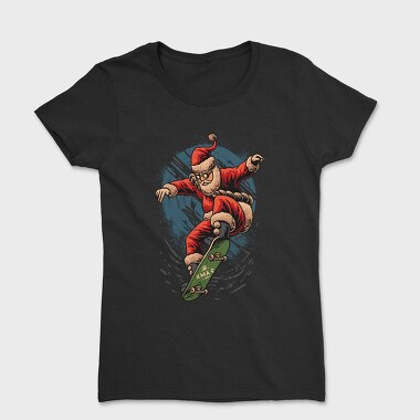 Santa Skate Xmas, Tricou Femei