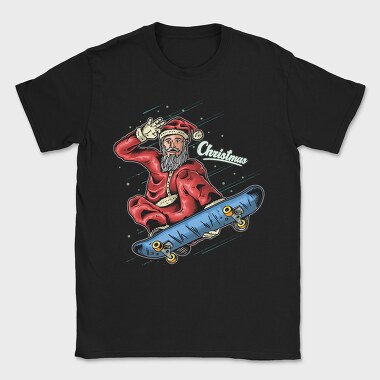 Santa Skateboarding, Tricou Barbati (Unisex)