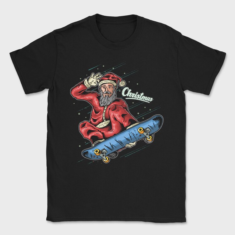 Santa Skateboarding, Tricou Barbati (Unisex)