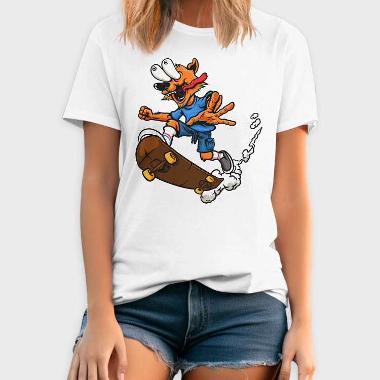 Skateboarding Fox, Tricou Barbati (Unisex)