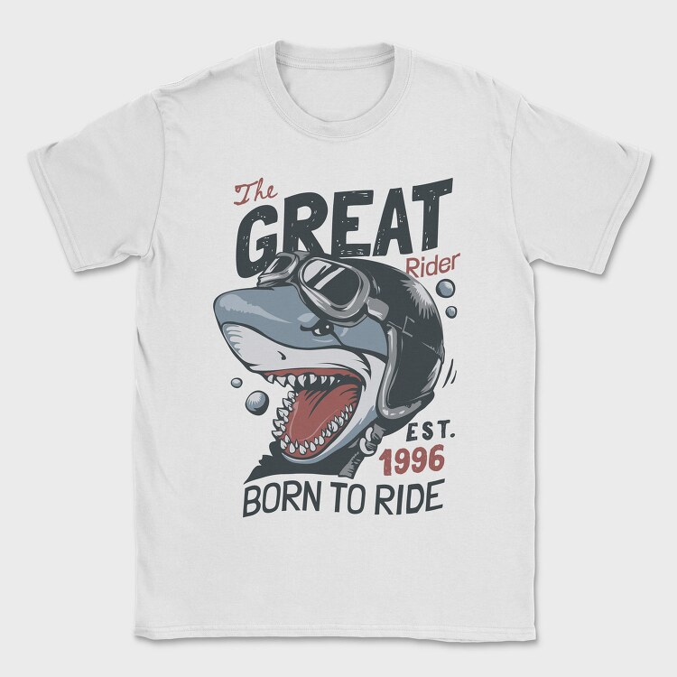 Shark Rider Born, Tricou Barbati (Unisex)