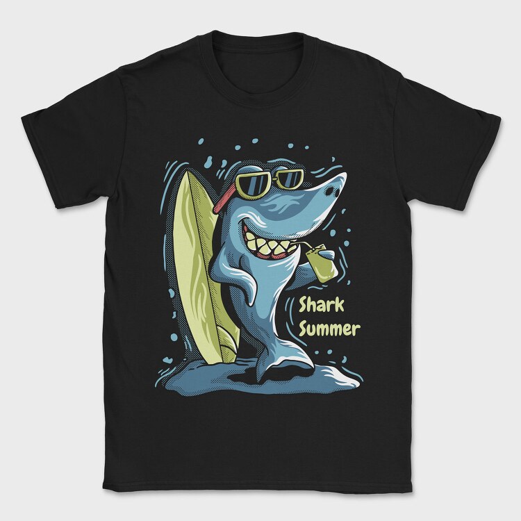 Shark Summer Surf, Tricou Barbati (Unisex)