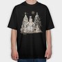 Christmas Snowman Party, Tricou Oversize Barbati (Unisex)