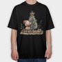 Christmas Tree Gnome, Tricou Oversize Barbati (Unisex)