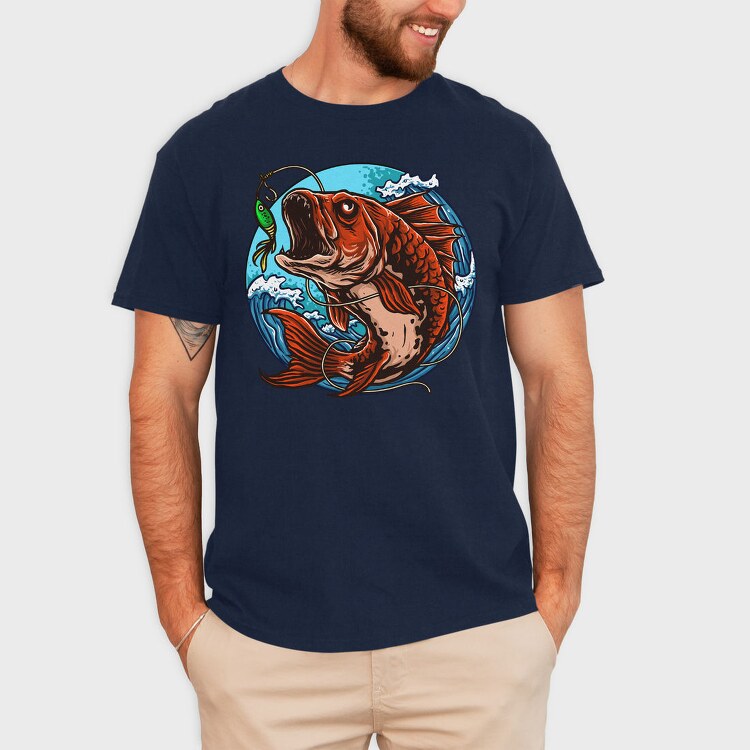 Koi Fish Bite, Tricou Barbati (Unisex)