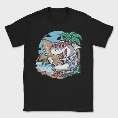 Shark Surf Chill, Tricou Barbati (Unisex)