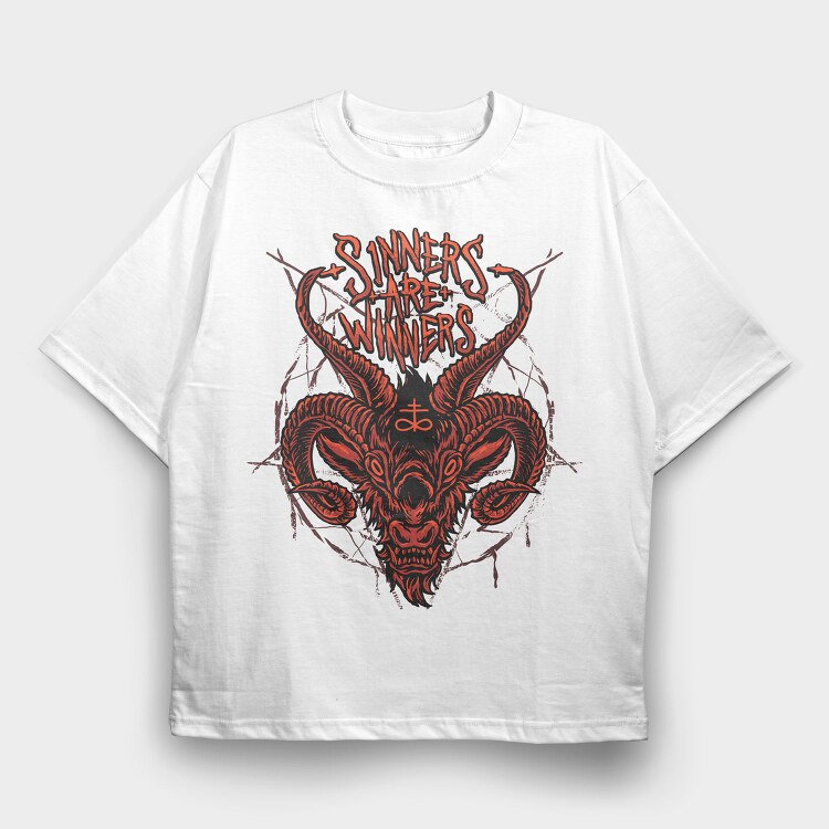Sinners Are Winners, Tricou Oversize Barbati (Unisex)