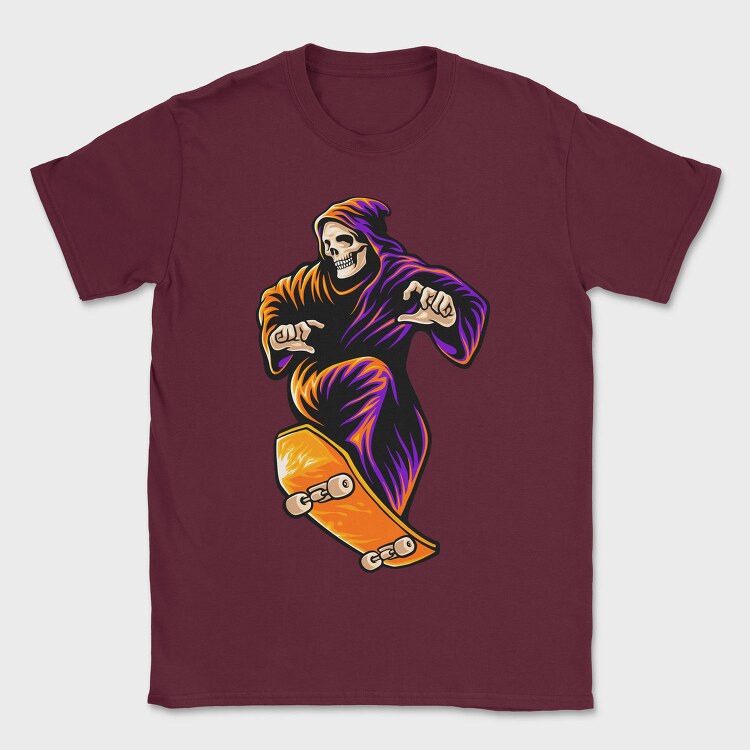 Skateboard Grim Reaper, Tricou Barbati (Unisex)