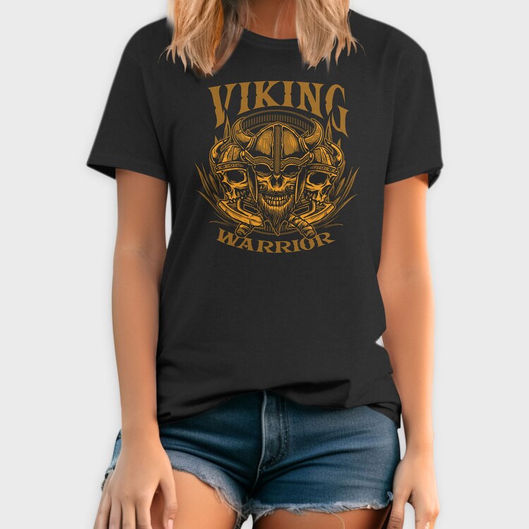 Viking Warrior Skull, Tricou Barbati (Unisex)