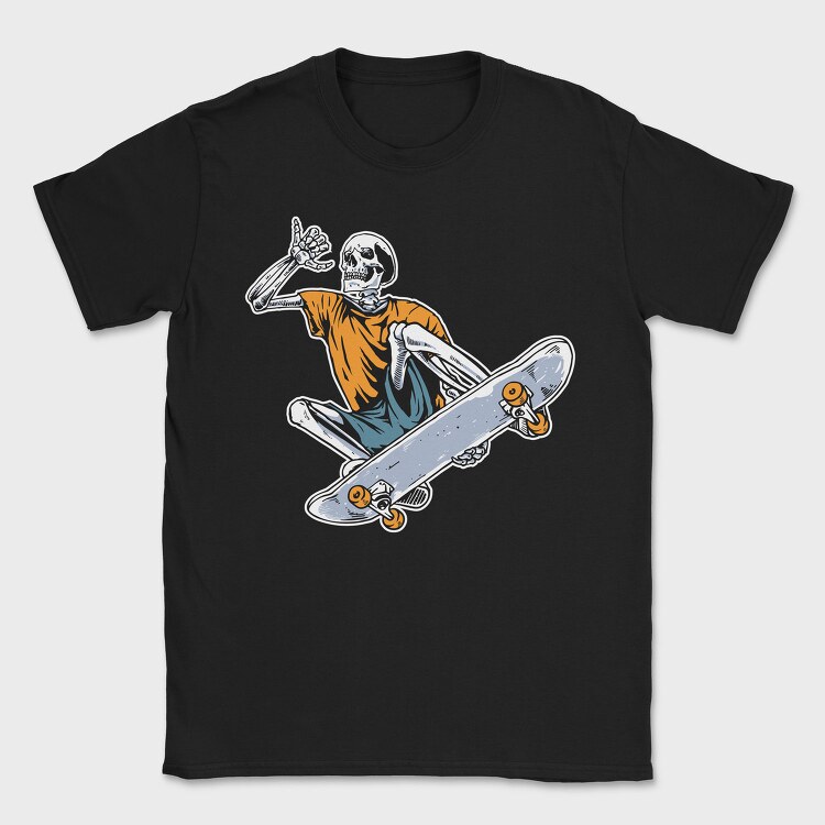 Skateboard Skeleton, Tricou Barbati (Unisex)