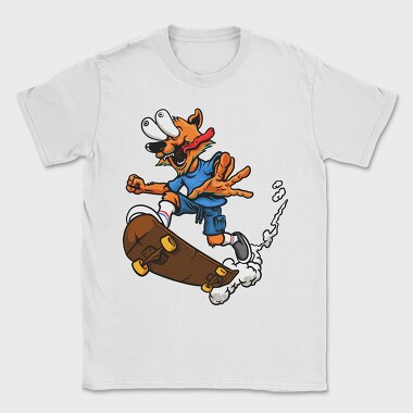 Skateboarding Fox, Tricou Barbati (Unisex)