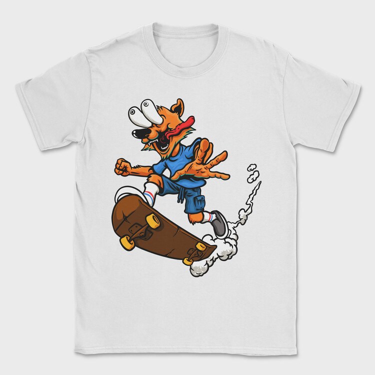 Skateboarding Fox, Tricou Barbati (Unisex)