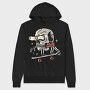 Skateboarding Skull 1, Hanorac Oversize Barbati (Unisex)