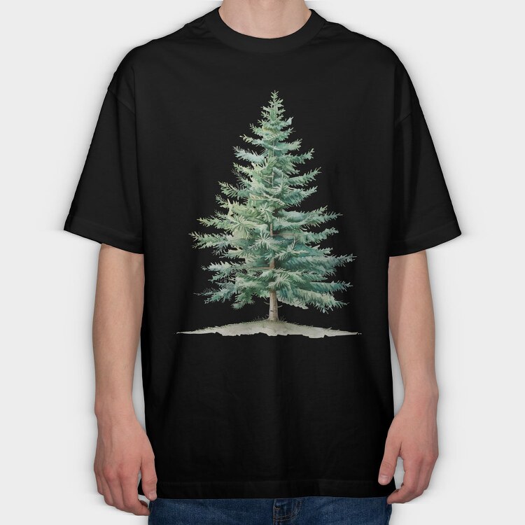 Christmas Tree Art, Tricou Oversize Barbati (Unisex)