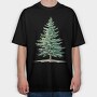 Christmas Tree Art, Tricou Oversize Barbati (Unisex)