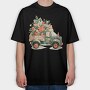Christmas Truck Gingerbread, Tricou Oversize Barbati (Unisex)
