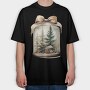 Christmas Tree In Jar, Tricou Oversize Barbati (Unisex)
