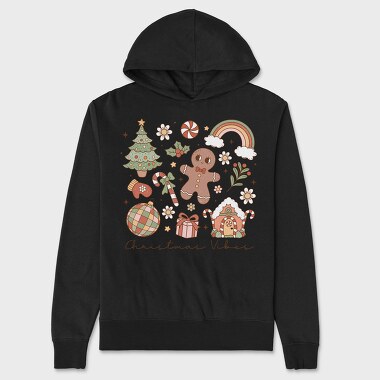 Christmas Vibes, Hanorac Oversize Barbati (Unisex)