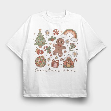 Christmas Vibes, Tricou Oversize Barbati (Unisex)