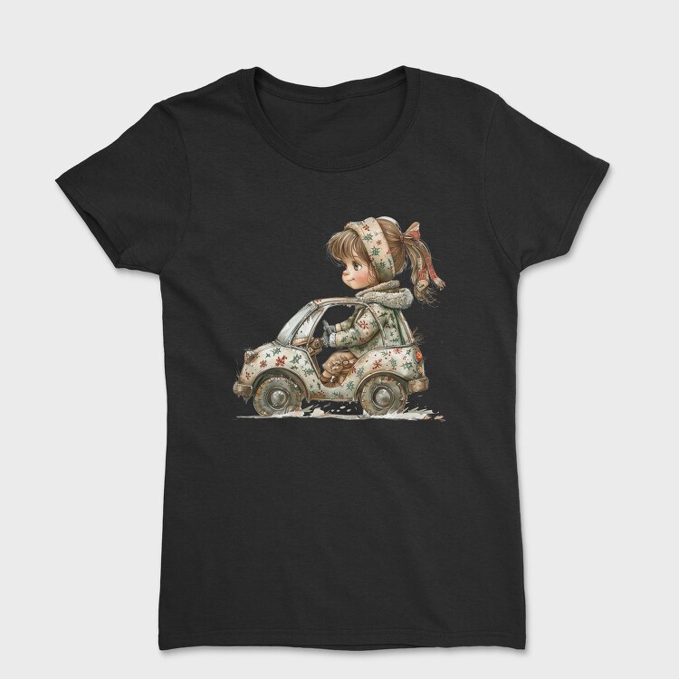 Christmas Vintage Driver, Tricou Femei