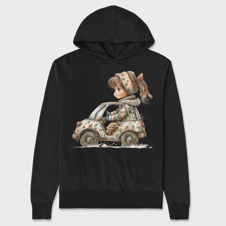 Christmas Vintage Driver, Hanorac Oversize Barbati (Unisex)
