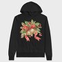 Christmas Watercolor Bow, Hanorac Oversize Barbati (Unisex)
