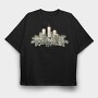 Christmas Watercolor Candles, Tricou Oversize Barbati (Unisex)