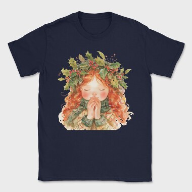 Christmas Watercolor Girl, Tricou Barbati (Unisex)