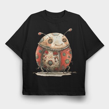 Christmas Whimsical Bug, Tricou Oversize Barbati (Unisex)