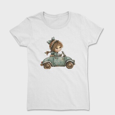 Christmas Whimsical Car, Tricou Femei