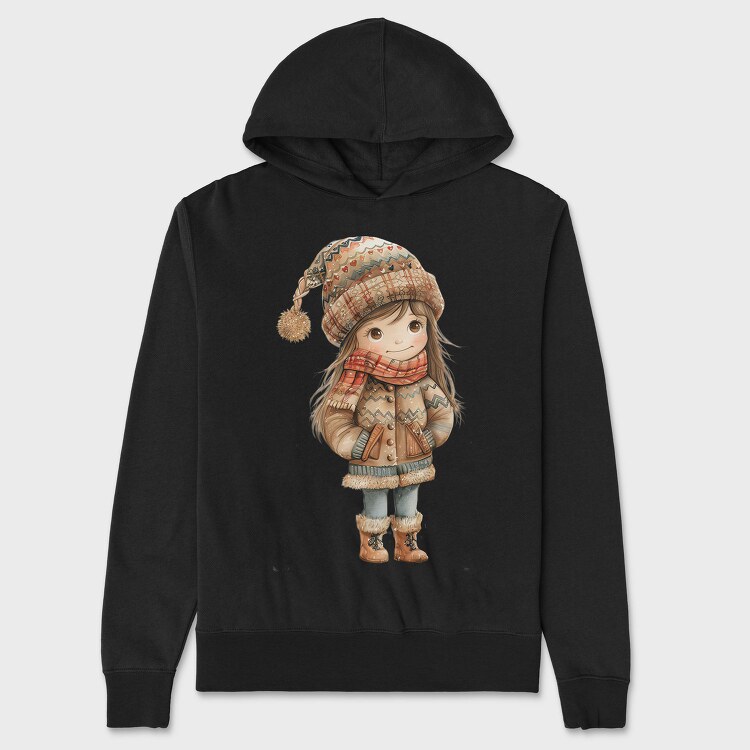 Christmas Whimsical Girl, Hanorac Oversize Barbati (Unisex)