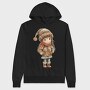 Christmas Whimsical Girl, Hanorac Oversize Barbati (Unisex)
