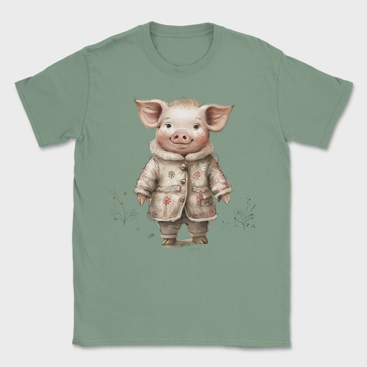 Christmas Whimsical Pig, Tricou Barbati (Unisex)