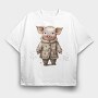 Christmas Whimsical Pig, Tricou Oversize Barbati (Unisex)