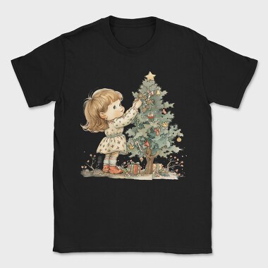 Christmas Whimsical Tree Girl, Tricou Barbati (Unisex)