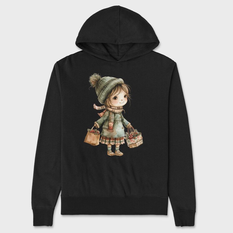 Christmas Whimsy Girl 2, Hanorac Oversize Barbati (Unisex)