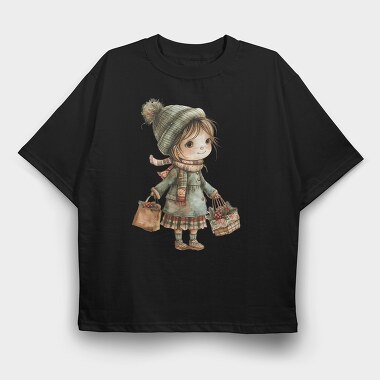 Christmas Whimsy Girl 2, Tricou Oversize Barbati (Unisex)