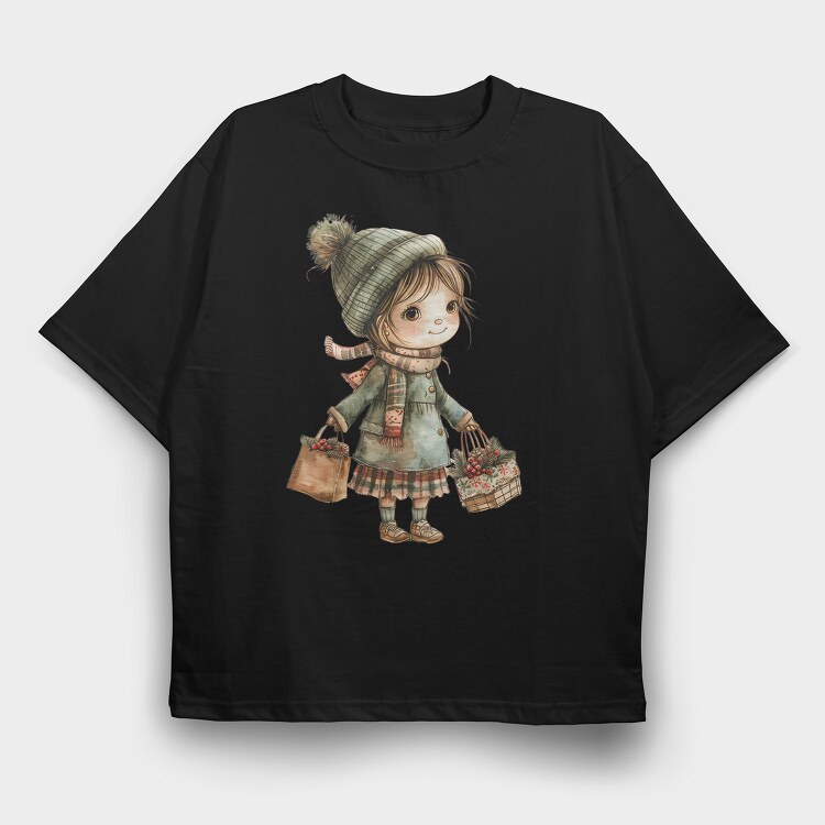 Christmas Whimsy Girl 2, Tricou Oversize Barbati (Unisex)
