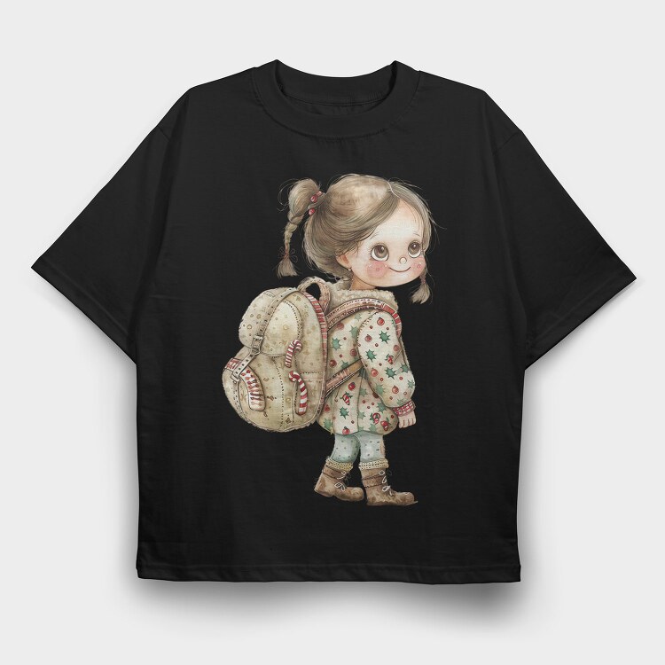 Christmas Whimsy Girl, Tricou Oversize Barbati (Unisex)