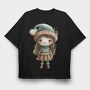 Christmas Winter Girl, Tricou Oversize Barbati (Unisex)