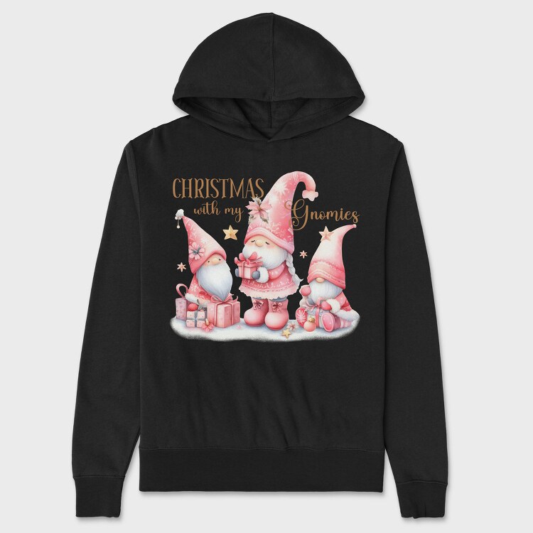 Christmas With My Gnomies, Hanorac Oversize Barbati (Unisex)