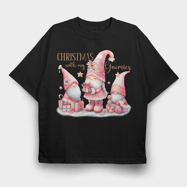 Christmas With My Gnomies, Tricou Oversize Barbati (Unisex)