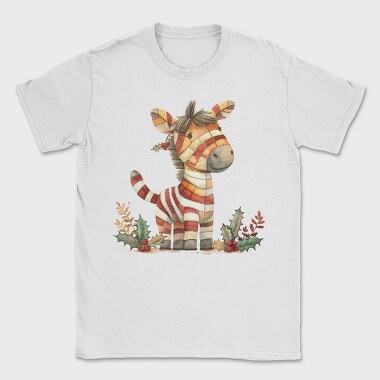 Christmas Zebra Patchwork, Tricou Barbati (Unisex)