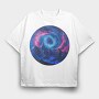 Circle Galactic Mountain Range, Tricou Oversize Barbati (Unisex)