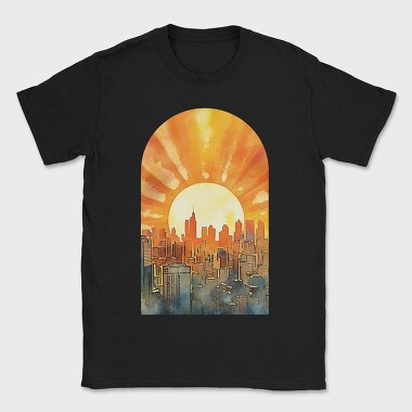 City Sunset Niche, Tricou Barbati (Unisex)