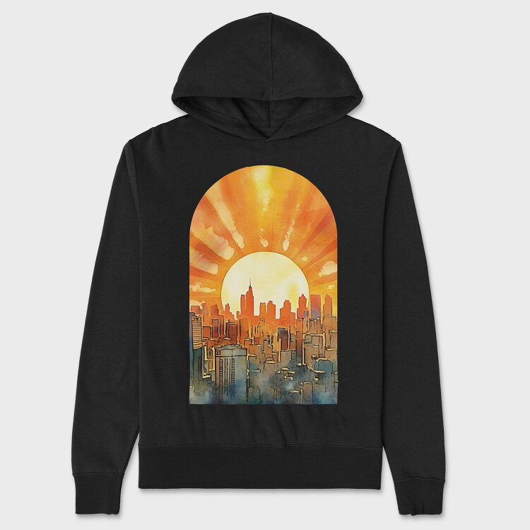 City Sunset Niche, Hanorac Oversize Barbati (Unisex)