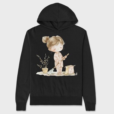 Cleaning Maid Girl, Hanorac Oversize Barbati (Unisex)